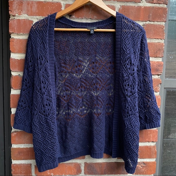 torrid Tops - Torrid Navy Cropped Knit Shrug